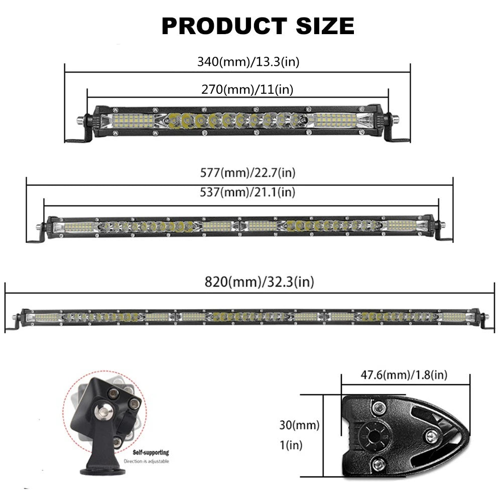 Slim Spot Flood LED light Bar